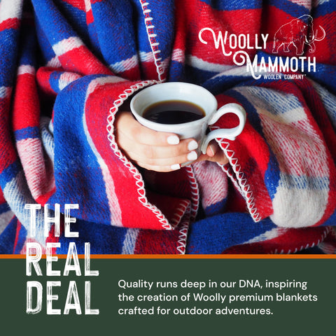 Woolly Mammoth Explorer: Warm Wool Blanket for Camping & Adventure Woolly Mammoth
