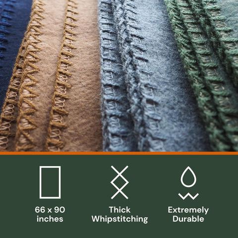 Woolly Mammoth Explorer: Warm Wool Blanket for Camping & Adventure Woolly Mammoth