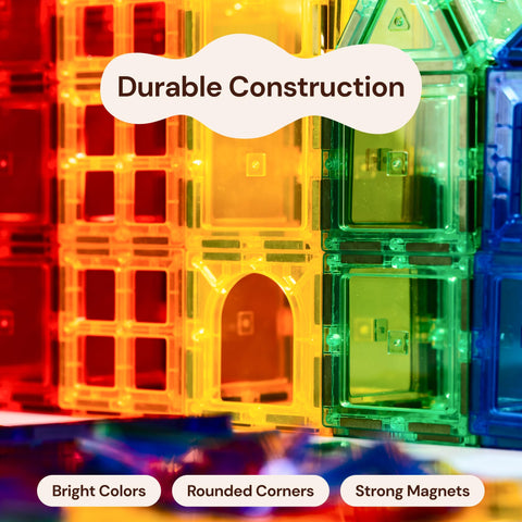 PlayVibe Kids Magnetic 3D Building Blocks Toy PlayVibe