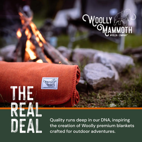 Woolly Mammoth Explorer: Warm Wool Blanket for Camping & Adventure Woolly Mammoth