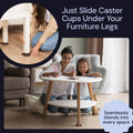 Non Slip Rubber Furniture Pads (Brown & Round) Caster Master