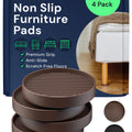 Non Slip Rubber Furniture Pads (Brown & Round) Caster Master