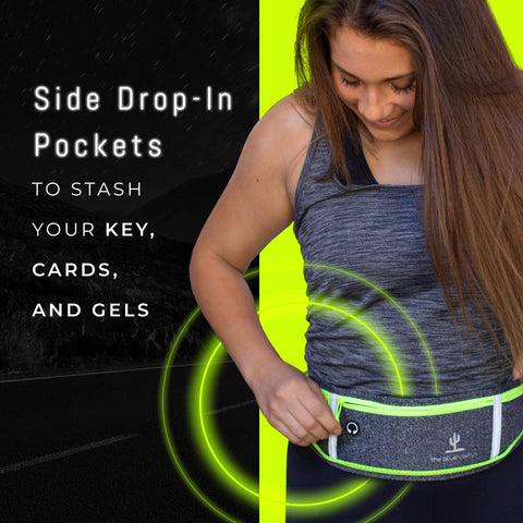 Night-Safety LED Waist Band for Running & Jogging Blue Cactus