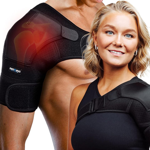 Adjustable Neoprene Shoulder Brace with Ice/Heat Pack Pocket Zenkeyz