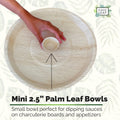 Round, Compostable Palm Leaf Bowls for Parties Chic Leaf