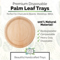 Round, Biodegradable Palm Leaf Party Plates (Bulk) Chic Leaf