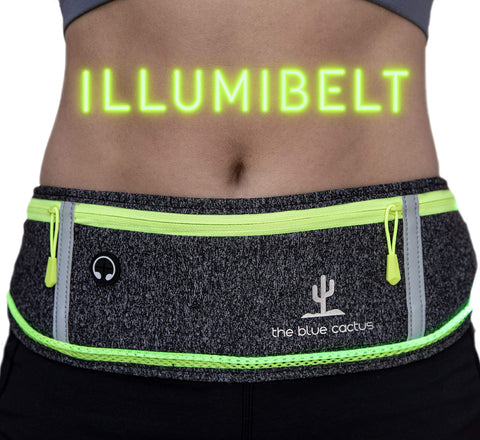 Night-Safety LED Waist Band for Running & Jogging Blue Cactus