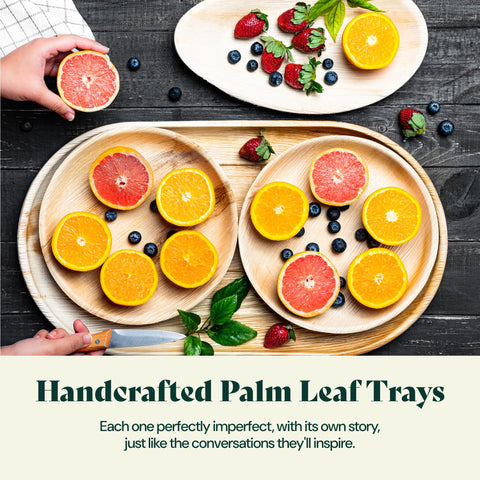 Chic Leaf Palm Leaf Trays – 10 Pack 22x12" Chic Leaf