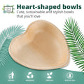 Heart-Shaped Palm Leaf Plates for Weddings Chic Leaf