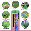 Green Plastic Chicken Wire Fence Roll with Scissors & Gloves MaPorch