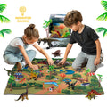 9-Piece Dinosaur Toy Set with Playmat & Storage Tin PlayVibe