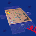 PlayVibe Wooden Jigsaw  Rotating Puzzle Board with Drawers & Cover PlayVibe