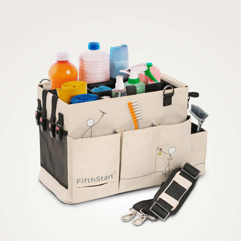 FifthStart Cleaning Caddy Bag Beige FifthStart
