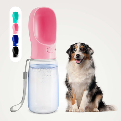 MalsiPree Dog Water Bottle With Bowl- 19oz Malsipree
