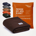 Woolly Mammoth Explorer: Warm Wool Blanket for Camping & Adventure Woolly Mammoth