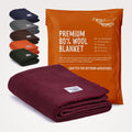 Woolly Mammoth Explorer: Warm Wool Blanket for Camping & Adventure Woolly Mammoth