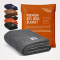 Woolly Mammoth Explorer: Warm Wool Blanket for Camping & Adventure Woolly Mammoth
