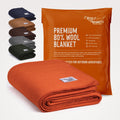 Woolly Mammoth Explorer: Warm Wool Blanket for Camping & Adventure Woolly Mammoth