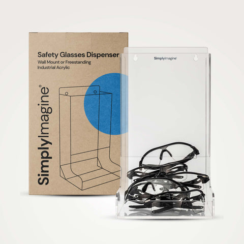SimplyImagine Safety Glasses Dispenser 2 Lids SimplyImagine