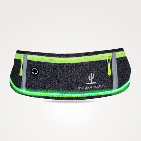 Night-Safety LED Waist Band for Running & Jogging Blue Cactus