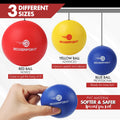 Three-colored boxing reflex balls.