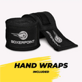 Black boxing hand wraps.