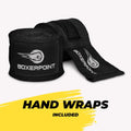 Black boxing hand wraps.