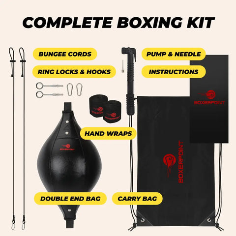 Boxing kit with double end bag.