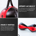 Red and black punching bag.