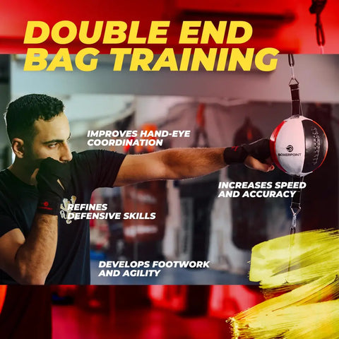 Double end bag training setup.