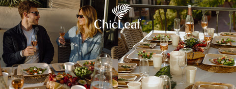 Chic Leaf Palm Leaf Tableware