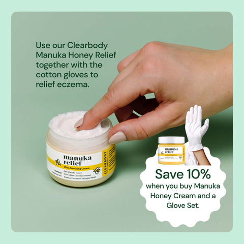 Clearbody Organics: 100% Pure Cotton Gloves for Eczema & Dry Hands Clearbody Organics