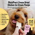 MalsiPree Ice Cream Pawps (15 Pcs): Freeze-Dried Dog Popsicle Treats Malsipree