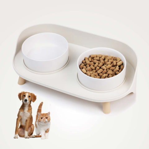 MalsiPree Pet Feeder Station With Bowls Malsipree