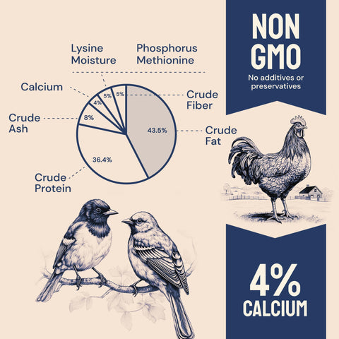 Poultry feed nutritional information.
