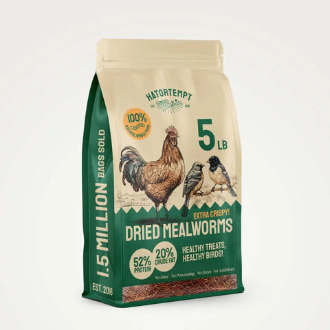 Bag of dried mealworms.