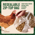 Resealable bag of dried worms.