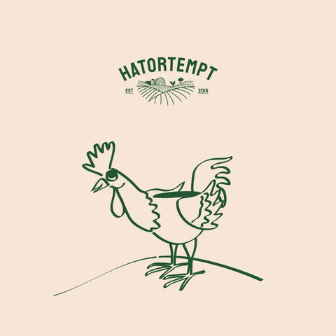 Green line art chicken.