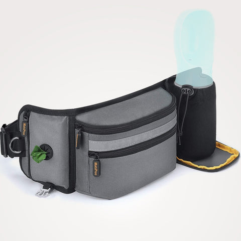 Dog Training Treat Pouch with Water Bottle & Poop Bag Holder Malsipree