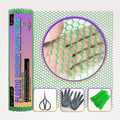 Green Plastic Chicken Wire Fence Roll with Scissors & Gloves MaPorch