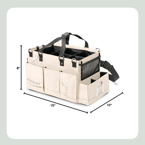 FifthStart Cleaning Caddy Bag Beige FifthStart