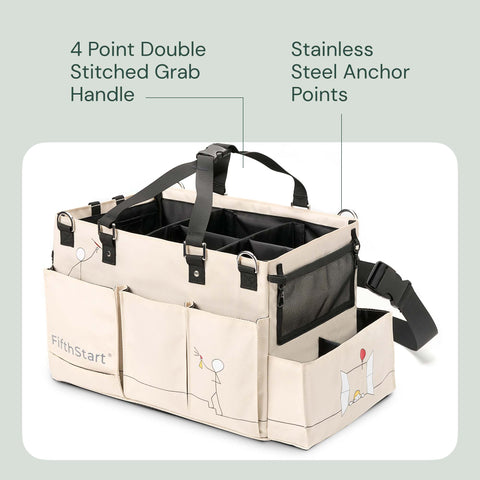 FifthStart Cleaning Caddy Bag Beige FifthStart