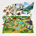 9-Piece Dinosaur Toy Set with Playmat & Storage Tin PlayVibe
