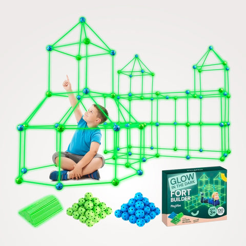 PlayVibe Fort Building Kit For Kids- Glow In The Dark PlayVibe