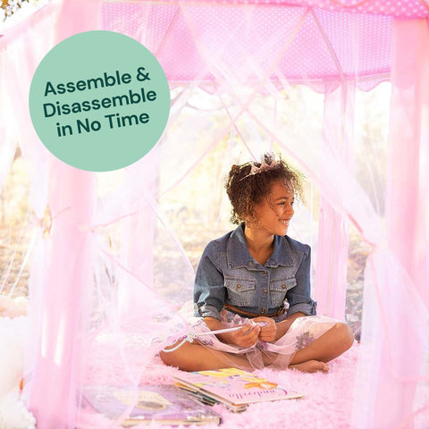 PlayVibe Indoor Princess Tent For Kids PlayVibe
