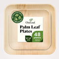 Square, Biodegradable Palm Leaf Plate (2-Set) Chic Leaf