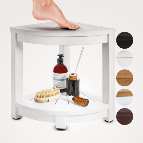 Water-Proof Plastic Corner Shower Stool for Shaving Legs - GoNorth