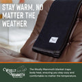 Woolly Mammoth Nester: Warm Wool Blanket for Indoor & Outdoor Comfort Woolly Mammoth