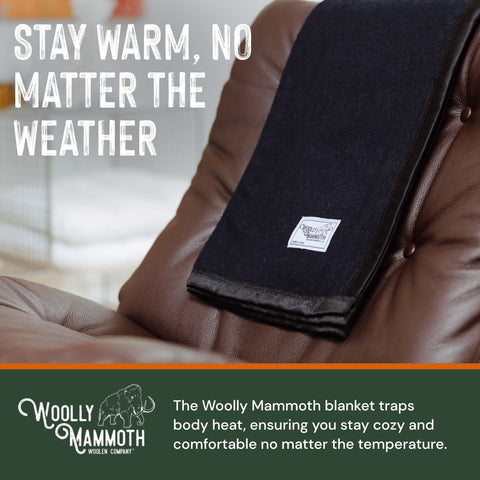 Woolly Mammoth Nester: Warm Wool Blanket for Indoor & Outdoor Comfort Woolly Mammoth