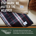 Woolly Mammoth Nester: Warm Wool Blanket for Indoor & Outdoor Comfort Woolly Mammoth